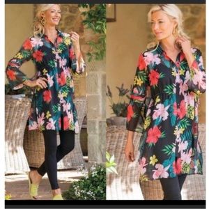 Soft Surroundings Tropical Moonlight Tunic